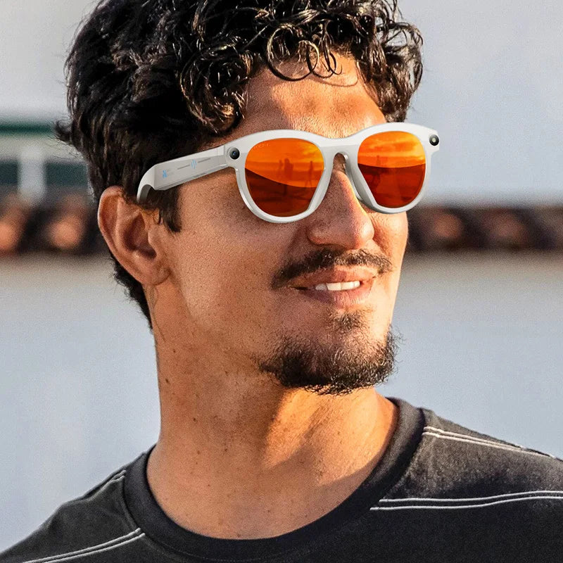 Lenovo 8K 2400W Smart AI Glasses Photo Video HD Shooting Camera Voice Call Translation Bluetooth Women Men Motorcycle Glasses