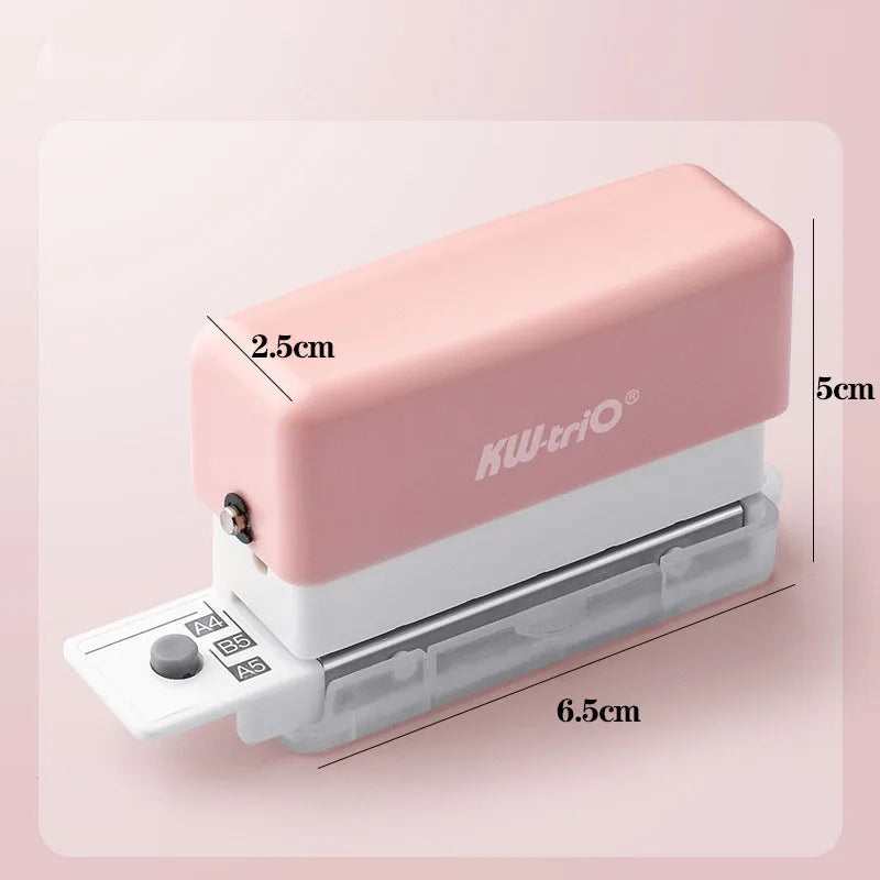 Mini 6-Hole Punching Machine DIY Book Page Stitcher Paper Binding Punch Planner Loose Leaf Paper Hole Puncher Office Stationery