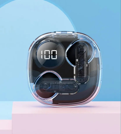 Apro138 True Wireless Bluetooth V5.3+EDR Transparency Headphones with ENC and LED Power Digital Display Stereo Sound Earphones