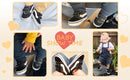 Zapatos Meckior para bebé niño y niña, zapatillas de lona con suela de goma antideslizante y diseño de rayas a cuadros, para primeros pasos, zapatos casuales unisex para bebé.