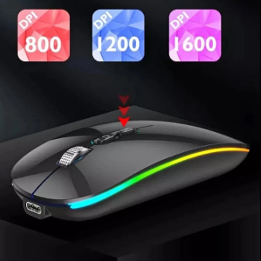 Bluetooth Mouse for Asus ZenBook 14 UX433 Vivobook Flip 14 12" M420 R211 Laptop PC Wireless Mouse Rechargeable Mute Gaming Mouse
