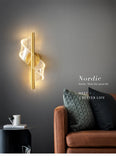 Lámpara colgante nórdica de espiral LED para mesita de noche, iluminación interior, dormitorio, sala de estar, decoración del hogar, luz acrílica moderna