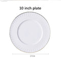 1pc Dish And Plates Bone china Dinner Set China Health Tableware White Ceramic Fruit tray  Soup plate Bowl Dish Gift Porcelain