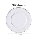 1pc Dish And Plates Bone china Dinner Set China Health Tableware White Ceramic Fruit tray  Soup plate Bowl Dish Gift Porcelain