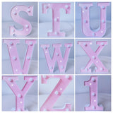 Pink Romantic Luxury LED Light 6.3-inch Pink Decorative Alphabet Number Light Battery Powered Christmas Decorative Light Wedding