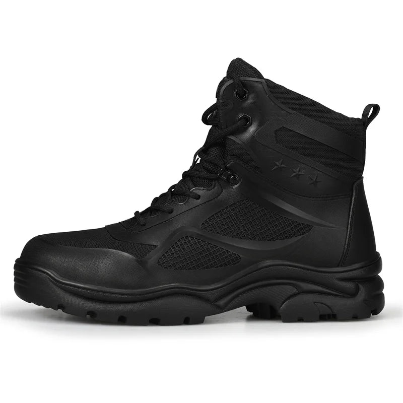 Latest 2023 Waterproof Men Leather Boots Steel Toe Cap Safety Work Shoes Anti Smashing Indestructible Construction Welding Boots