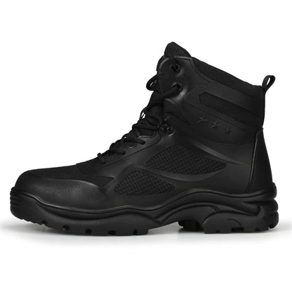 Latest 2023 Waterproof Men Leather Boots Steel Toe Cap Safety Work Shoes Anti Smashing Indestructible Construction Welding Boots