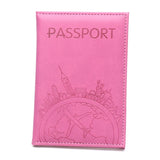 Global Flight Printed Passport Holder Leather Passport Covers Lightweight Airplane Passport Case Id Holder Plane Ticket Holder