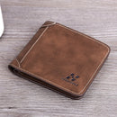 Men's Wallet Leather Billfold Slim Hipster Cowhide Credit Card/ID Holders Inserts Coin Purses Luxury Business Foldable Wallet