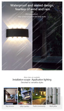Modern LED Wall Lights Indoor and Outdoor Waterproof Wall Lights Living Room Corridors Courtyard Gardens Outdoor Wall Lights