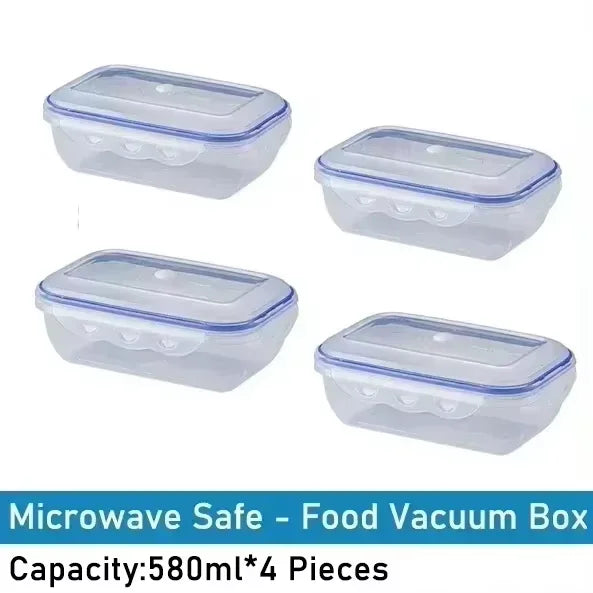 Vacuum Food Storage Box Transparent Storage Container Fridge Organizer Microwave Safe Fresh-Keeping Sealing Box Food Dispenser