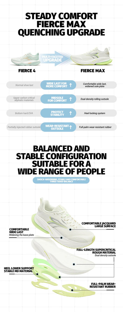 361 Degrees Fierce MAX Men Running Shoes New Mesh Soft Breathable Rebound Shock-absorber Stable Versatile Male Sneaker 672522225