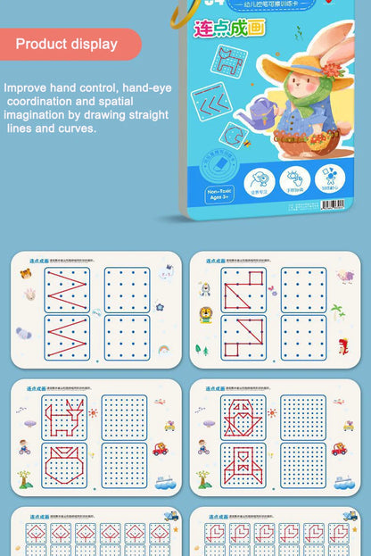 Reusable Magic Practice Copybook Control Training Book Magical Tracing Workbook Children Montessori Drawing Education Stationery