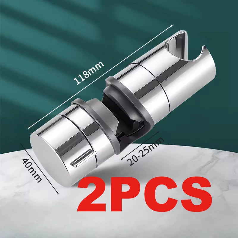 Universal Shower Head Holder Adjustable Shower Rail Holder Bathroom Accessories Replacement Hand Shower Bracket for Slide Bar