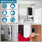 TTLOCK Wifi Electronic Smart Door Lock With Biometric Fingerprint / Password /Smart Card  / Key Unlock/ USB Emergency Charger