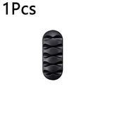 10/1Pcs Self-adhesive Cable Clips Silicone USB Cable Holder Organizer Wire Cord Management Clips for Home Office Desktop Tidy