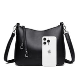 Genuine Brand Women's Soft Leather Shoulder Bags Luxury Designer Crossbody Bags Ladies Casual Tote Bag Messenger Commuting Sac