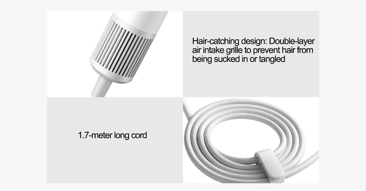 Secador de pelo XIAOMI MIJIA H501 SE de alta velocidad (62 m/s), iones negativos, secado profesional, 110 000 rpm, 220 V, versión CN