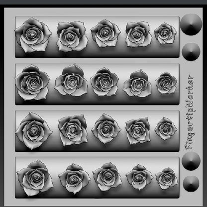 1Pc Chain Ice Flower Fox Spoon Fork Dragon Snake Butterfly 3D Acrylic Mold Nail Art Decorations  DIY Design Silicone Nails Mold