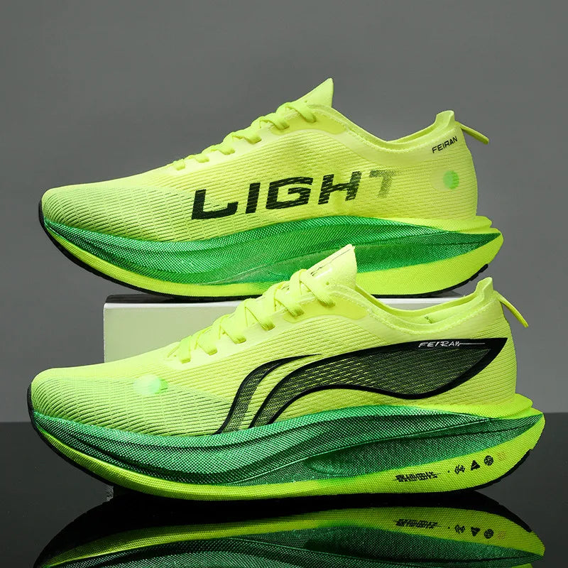 Marathon Cushion Carbon Plate Sports Running Shoes Men Breathable Lightweight Women Comfortable Nonskid Speciality Sneakers 45