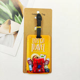 Let's Travel Luggage Label Men Travel Luggage Tag Boys Suitcase ID Address Holder Baggage Boarding Portable Suitcase Ticket