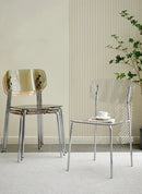 Modern Simple Household Transparent Dining Chair Backrest Single Person Leisure Net Red Table Plastic Chair Makeup Chairs  стул