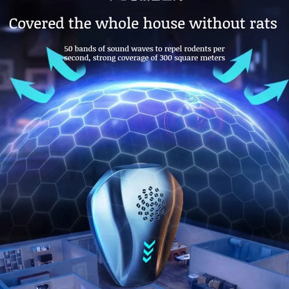 Repelente ultrasónico de ratas de alta potencia, repelente de mosquitos y serpientes para interiores.