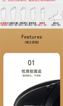 Women Shoes 2024 New Fashion Retro Round Toe Soft Leather Casual Mary Jane Shoes Shallow Mouth Waterproof Platform Shoes