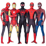 Spiderman Costume Spider Man Black Panther Iron Man Spider Gwen Cosplay Zentai Jumpsuit Bodysuit Halloween Costume Adult