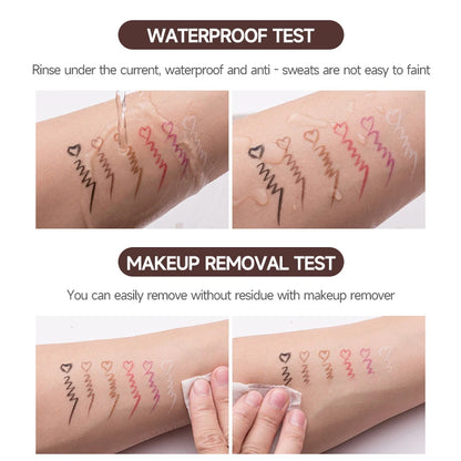Delineador de ojos mate resistente al agua, de secado rápido, duradero, aplicación suave, perfecto para un maquillaje de ojos versátil, cosméticos de belleza.