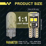 2/4/6/10/20 Pieces CANBUS T10 W5W LED Bulbs for Car Interior Dome Door Map Trunk License Plate Lights 12V 3030SMD White Yellow