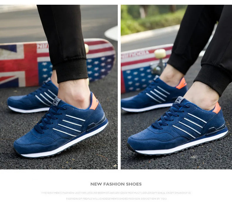 Brand Sneakers Men Outdoor Running Shoes High Quality Lace-Up Men Casual Shoes Fashion Comfortable Walking Shoes Tenis Hombres
