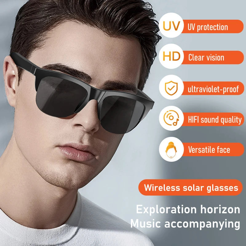 Gafas de sol inteligentes Xiaomi MIJIA con Bluetooth, llamadas, auriculares deportivos para exteriores, alta fidelidad, luz azul, resistentes al agua y anti-UV para hombres y mujeres.