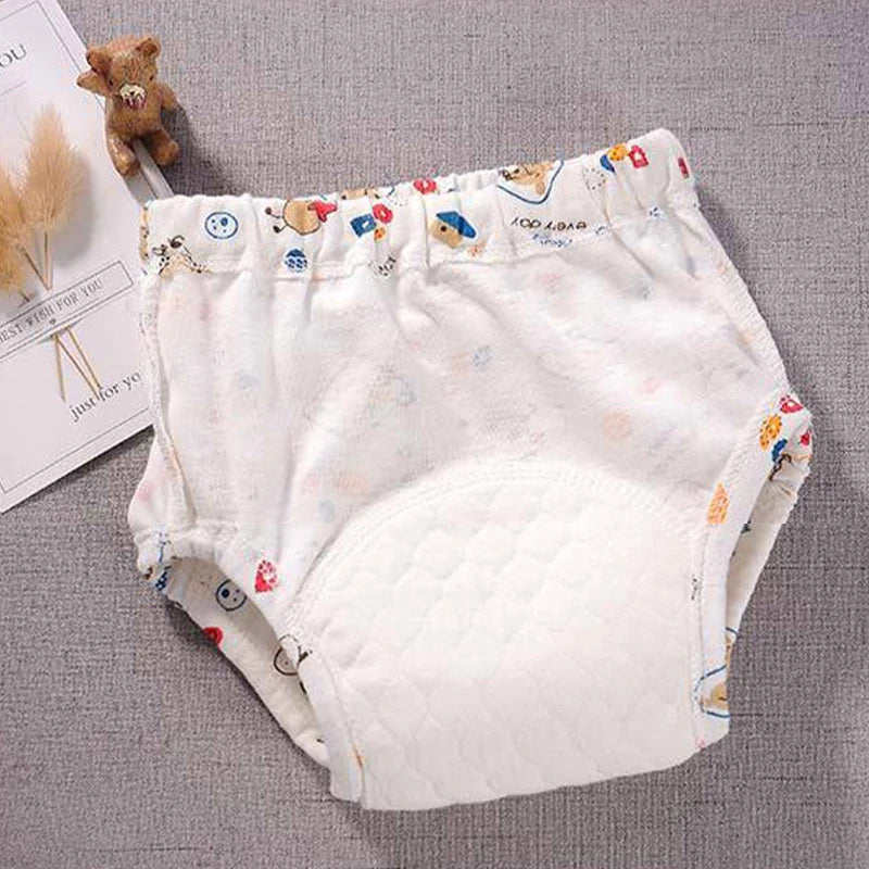 Pantalones de entrenamiento de algodón reutilizables e impermeables de 6 capas para bebés, pantalones cortos para bebés, ropa interior, pañales de tela para bebés, bragas, cambiador de pañales