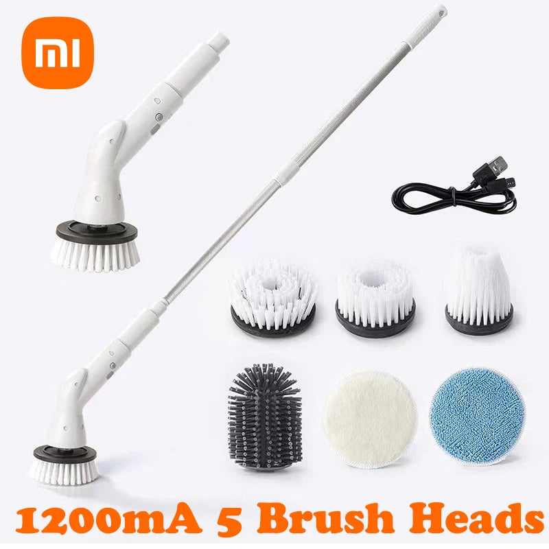 Xiaomi 6-in-1 Electric Cleaning Brush 2000mAh Cordless Electric Rotary Cleaning Brush Shower Cleaning Brush Kitchen Bathroom