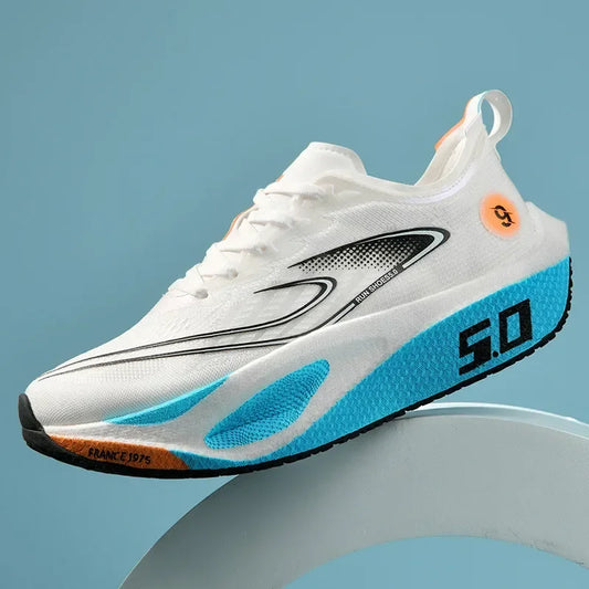 Unisex 2025 Full Carbon Plate Running Shoes Professional Marathon Racing Lightweight Bounce Cushion Breathable Sports Sneakers