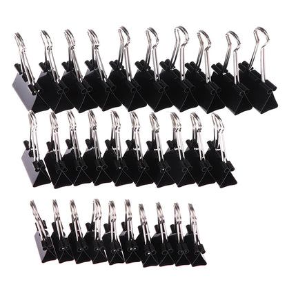10Pcs/set Black Metal Binder Clips 19mm/ 25mm/ 32mm Notes Letter Paper Clip Office Stationery Supplies Binding Securing