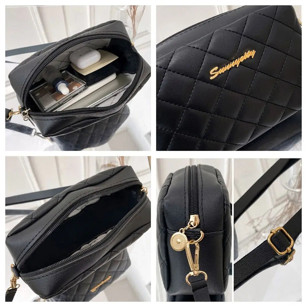 Ladies Crossbody Messenger Bag Women Shoulder Bags Detachable Handbags Embroidered Small Square Bag