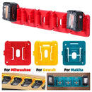 Machine Holder Battery Storage Rack for Dewalt/Makita/Milwaukee 14.4V 18V Li-ion Battery Wall Mount Tool Bracket Fixing