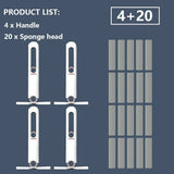 2-24Pcs Mini Mop Powerful Squeeze Mini Mop Folding with Self-Squeezing for Floor, Kitchen, Toilet, Washing Desk, Window, Car Cleaning Tools