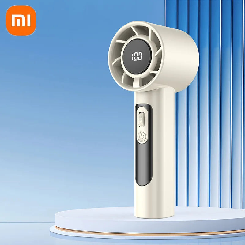 Xiaomi Handheld Portable Fan 100 Wind Speeds Adjustable Usb Charging Mini Outdoor Portable Turbo Long-lasting High Speed Fan