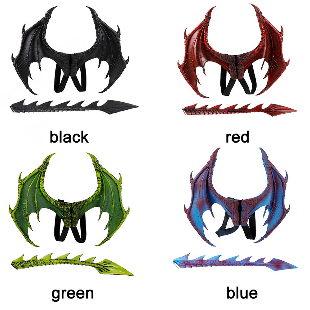 Animal Cosplay Dragon Costume Purim Christmas Gift Carnival Party Cosplay Set Wing and Tail Faucet Costume