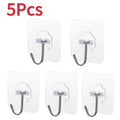 Transparent Self Adhesive Wall Hooks Heavy Duty Multi-Purpose Wall Hook Key Holder Towel Holder For Kitchen Bathroom Accessories