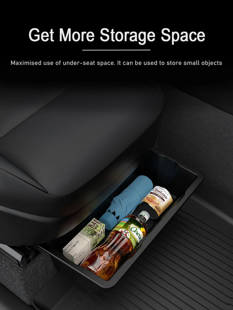For Tesla New Model Y 2025 Launch Juniper Seat Storage Box Center Console Organizer Bins Front Rear Tray Trash Accessories