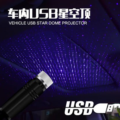 Car Roof Room Ceiling Decor Plug and Play Car Romantic LED Starry Sky Night Light 5V USB Powered Galaxy Star Projector Lamp