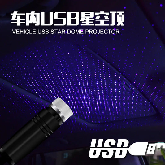 Car Roof Room Ceiling Decor Plug and Play Car Romantic LED Starry Sky Night Light 5V USB Powered Galaxy Star Projector Lamp