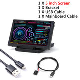 3/5/8.8inch IPS USB Secondary Screen HD-MI Computer CPU GPU RAM HDD SSD Monitor USB Sub Display 480X1920 For Raspberry Pi Linux
