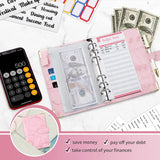 New A6 Budget Plan Notebook Cash Envelope Saving Money 6-Hole Binder for Financial Management A6 Loose-Leaf Notebook Binder