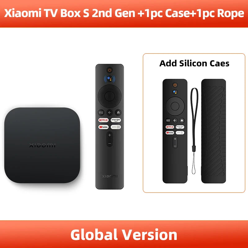 Global Version Xiaomi Mi TV Box S 2nd Gen 4K Ultra HD Google TV 2GB 8GB Dolby Vision Google Assistant Netflix Wifi Media Player