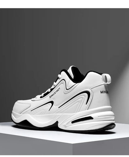 Men Sports Running Shoes Outdoor Walking Soft Casual Sneakers Fashion Designer Leather Sneaker Waterproof Men's Tennis Masculina